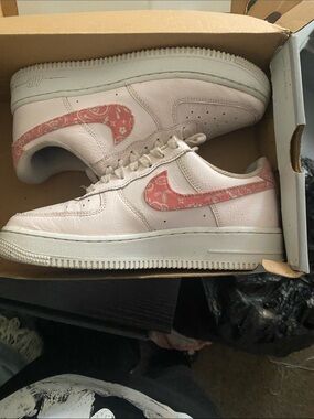 Nike Air Force 1 Low Pink Paisley Swoosh Women's Sneakers
